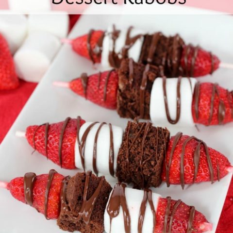 Chocolate Strawberry Dessert Kabobs - Mom vs the Boys