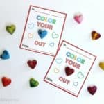 DIY heart shaped crayon valentines - color your heart out