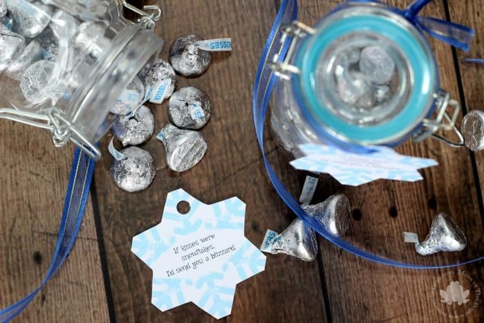 If Kisses Were Snowflakes- Hershey Kisses Treat Jar with Printable