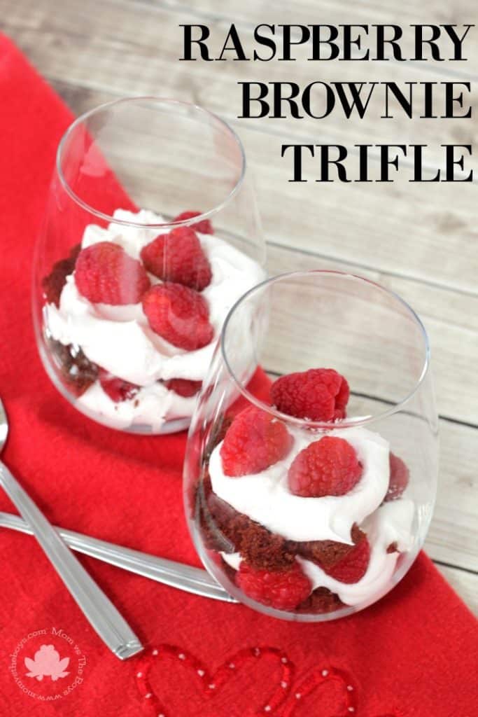 Raspberry Brownie Trifle - Mom vs the Boys