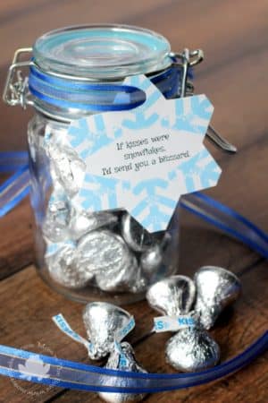 Hershey Kisses Treat Jar with Free Printable Gift Tag