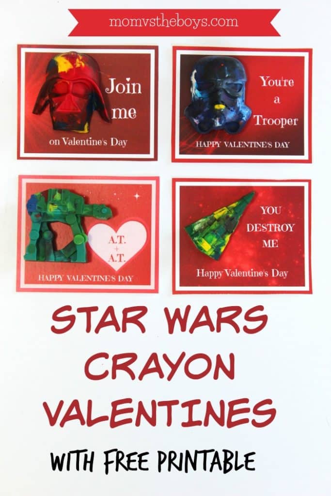Star Wars Crayon Valentines - Mom vs the Boys
