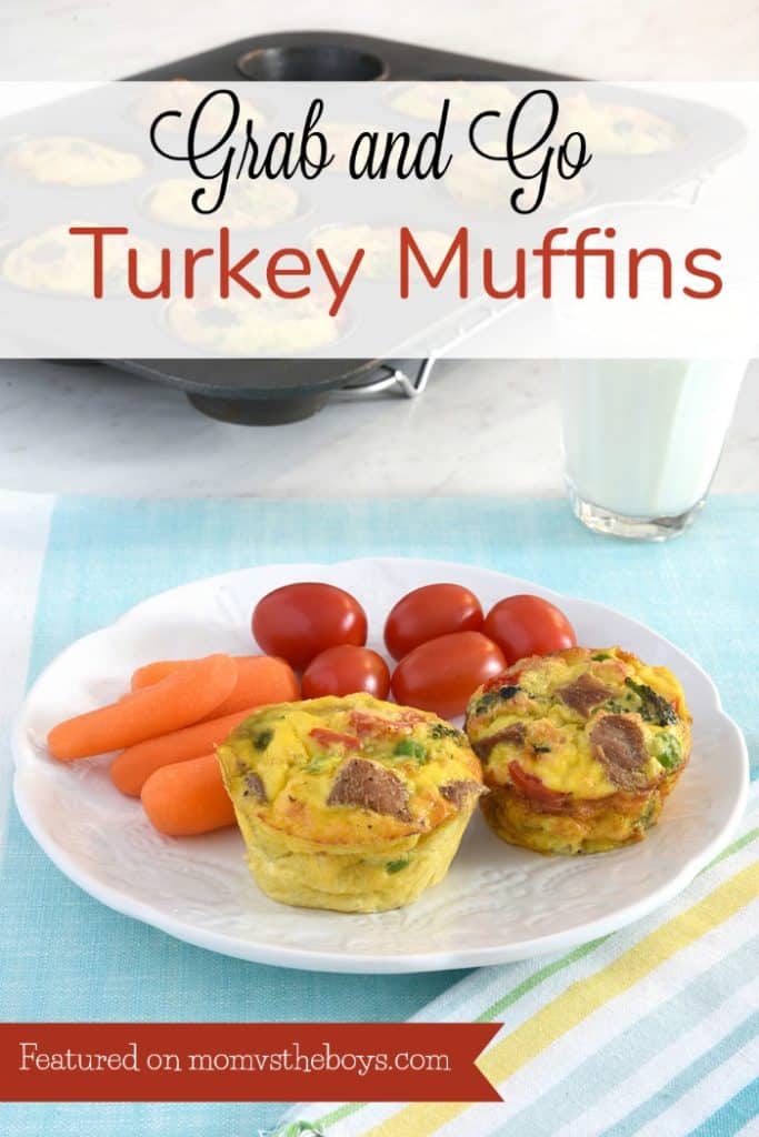 These Grab and Go Turkey Muffins are perfect for taking in school lunches or on family outings and are an easy make ahead recipe