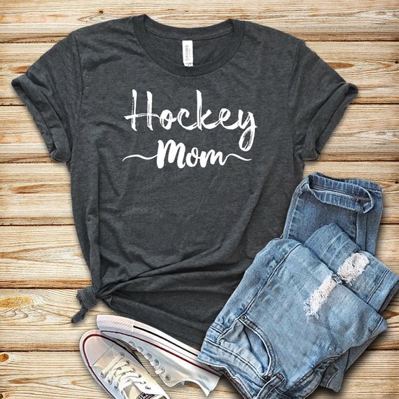 grey hockey mom shirt