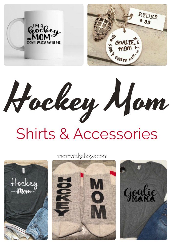 I Love Hockey Moms Funny Design Shirt