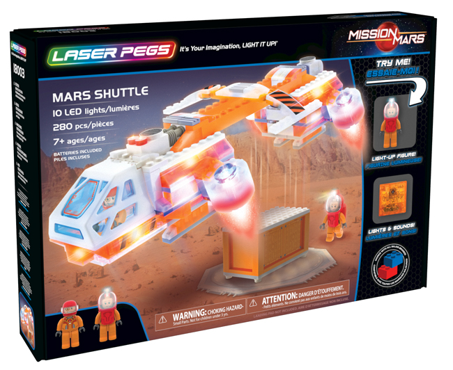 mars shuttle laser pegs