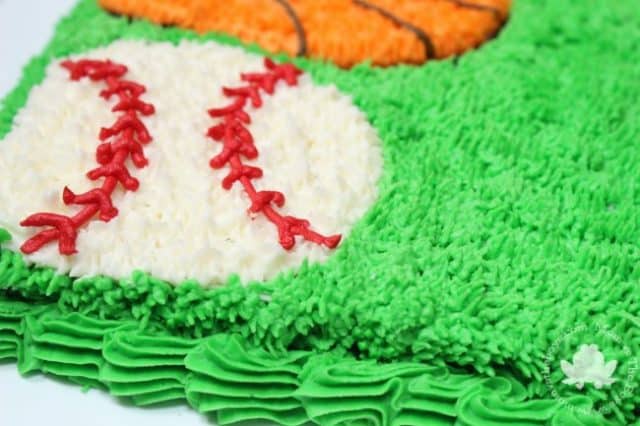 Easy Sports Cake for Birthday Celebrations - Mom vs the Boys