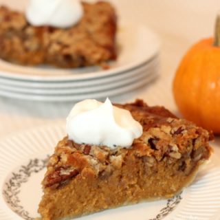 pumpkin pie with crumble topping