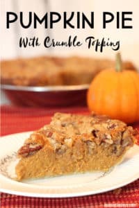 pumpkin pie with crumble topping