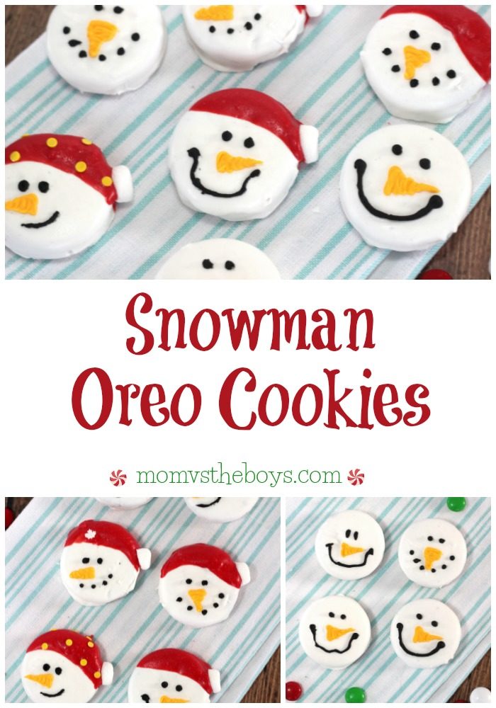 Snowman Oreo Cookies are a fun addition to your Christmas cookie tray or package them up for homemade holiday gifts for friends, neighbours and teachers. They also make fun classroom party treats! 