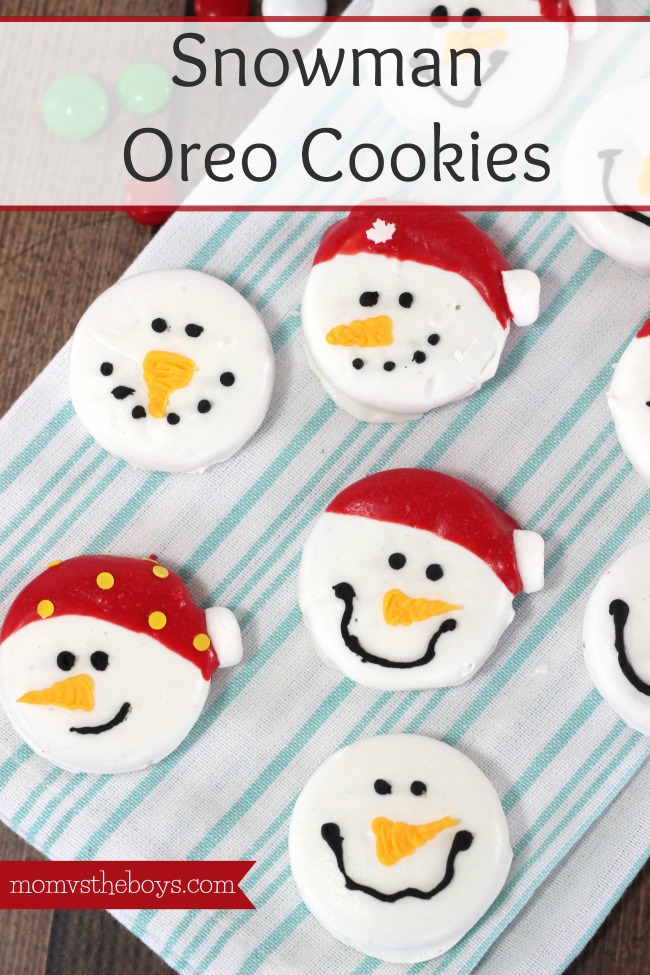 Snowman Oreo Cookies are a fun addition to your Christmas cookie tray or package them up for homemade holiday gifts for friends, neighbours and teachers. They also make fun classroom party treats!