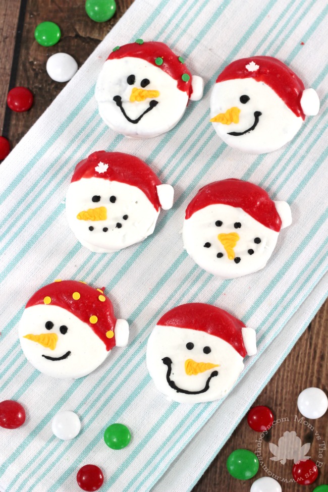 snowman oreo cookies