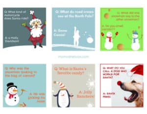 Printable Christmas Lunchbox Jokes – Mom vs the Boys