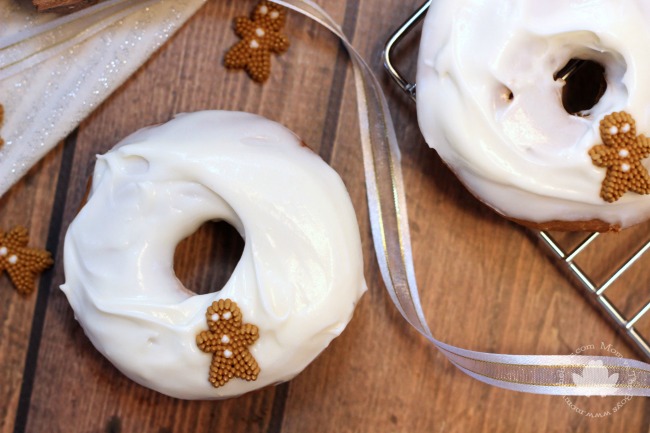 Gingerbread Donuts with Cream Cheese Icing