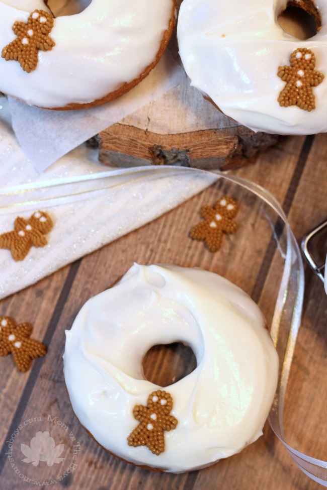 gingerbread donuts with cream cheese frosting