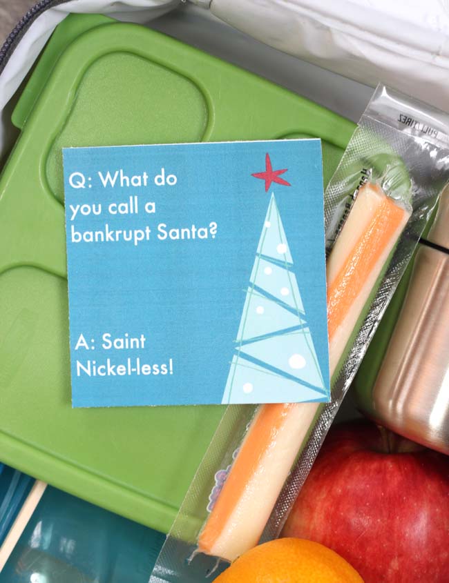 The Polka Dot Posie: Printable Christmas Lunch Box Notes