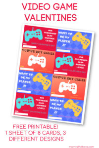 Video Game Valentines - Free Printable! – Mom vs the Boys