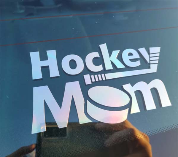 hockey mom car decal