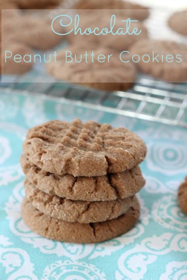 Chocolate Peanut Butter Cookies - Mom vs the Boys