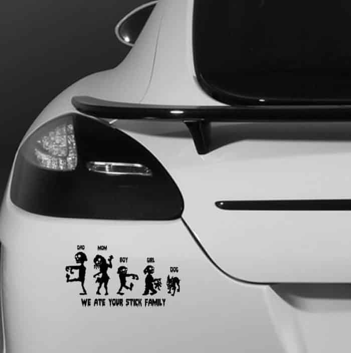 zombie family stickers for cars