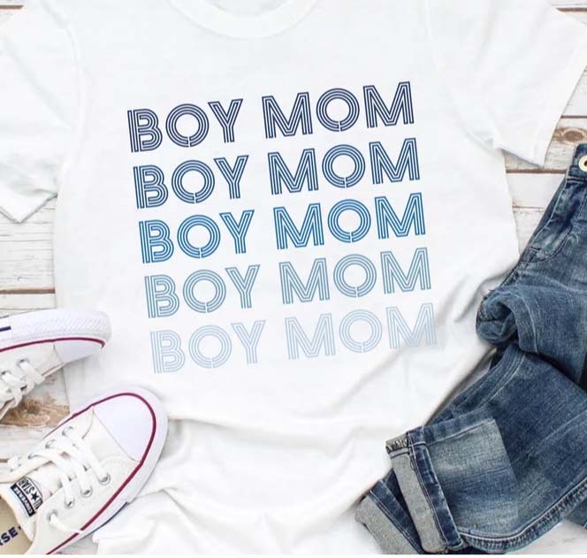 ombre boy mom shirt