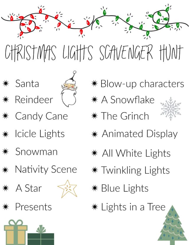 Christmas Lights Scavenger Hunt – Mom vs the Boys