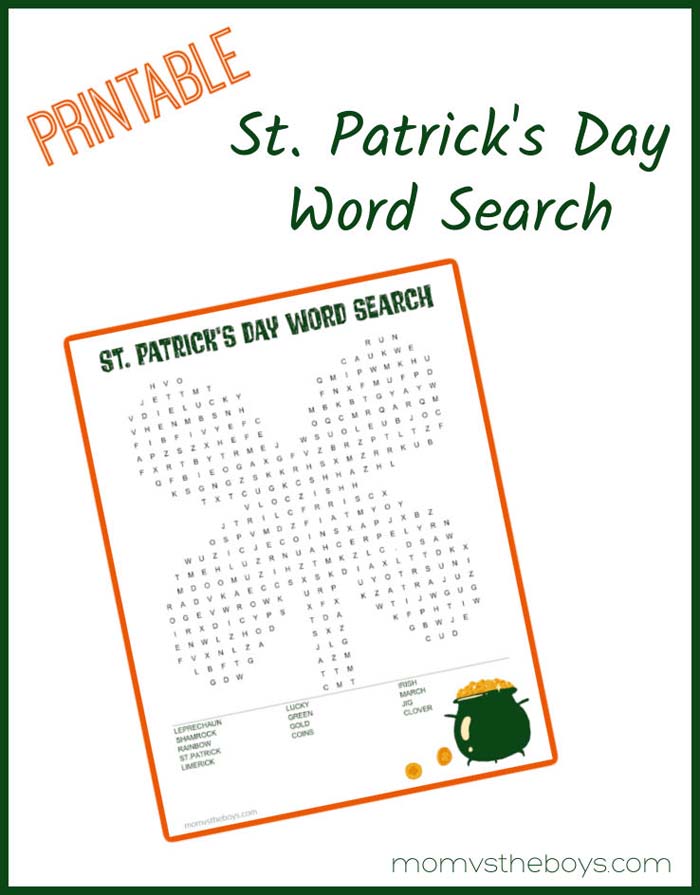 St. Patricks Day Word Search 