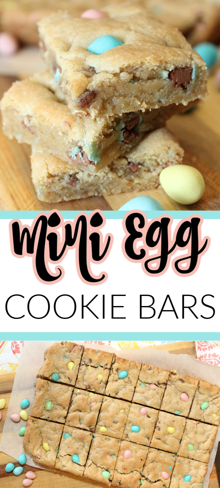 Cookie Bars with Cadbury Mini Eggs – Mom vs the Boys