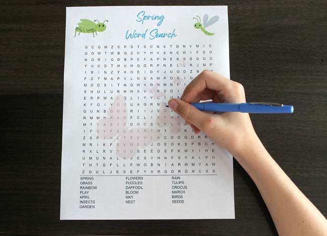 Spring Word Search Puzzle For Kids Mom Vs The Boys