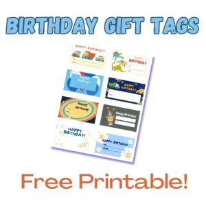 Free Birthday Gift Tag Printable