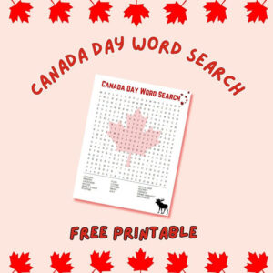 Canada day word search