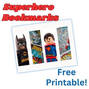 superhero bookmarks