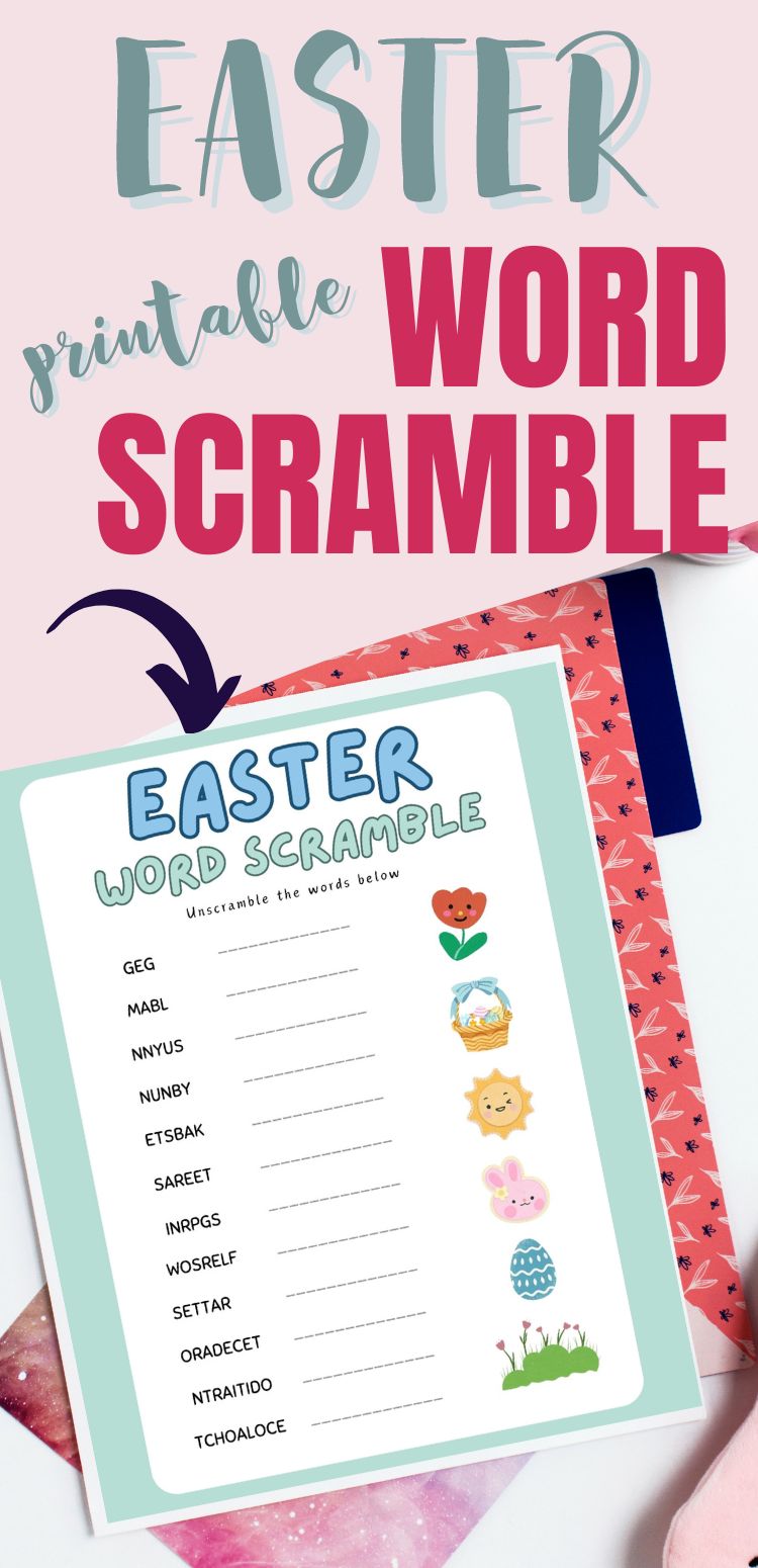 Easter Word Scramble – Mom vs the Boys