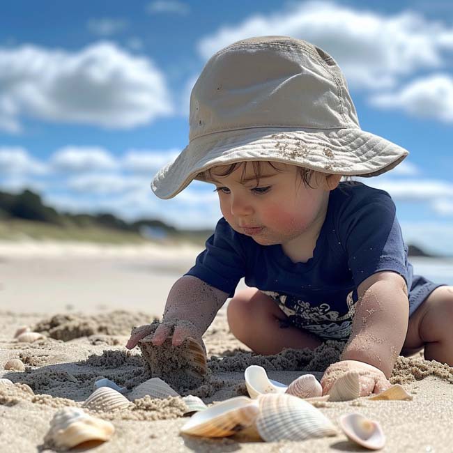 baby on beach