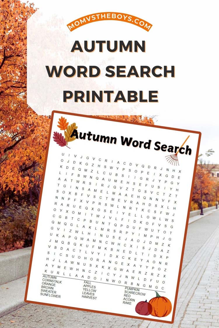 Autumn Word Search Printable